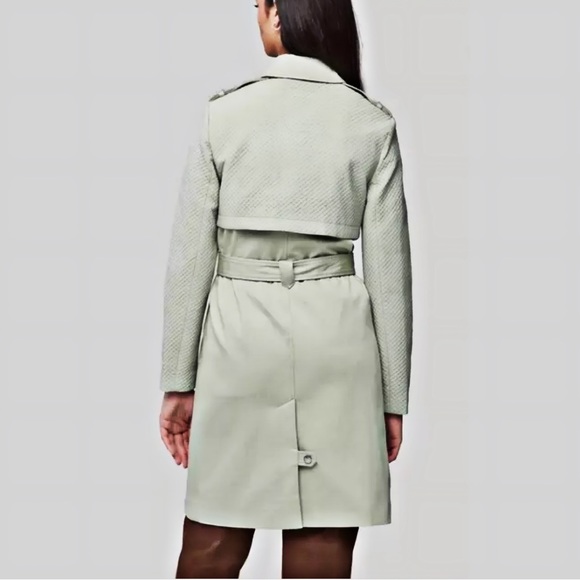 NWT Anthropologie Soia + Kyo “Kya” Trench Coat in Sage Size Large - Picture 3 of 9